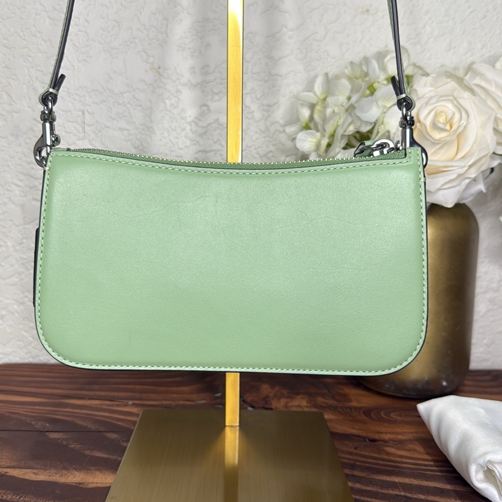 Coach Genuine Leather Penn Shoulder Bag in Pale Pistachio, Silver Hardware - Picture 7 of 16